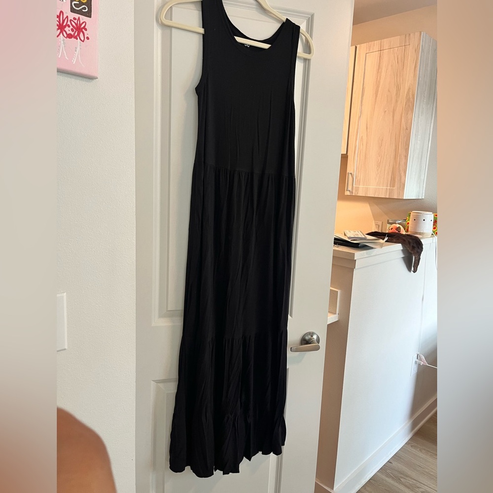 Black maxi dress